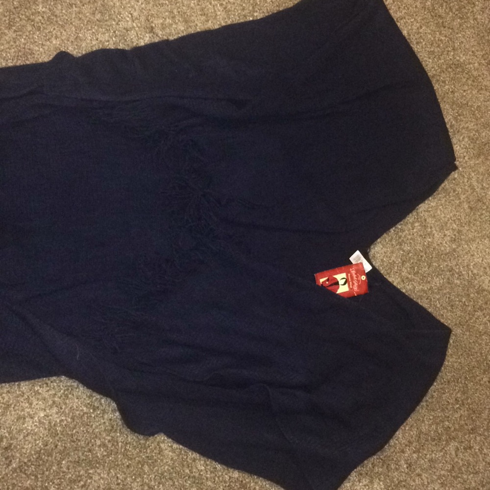 Navy blue Ruana wrap - Picture 2 of 3